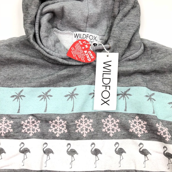Wildfox On Holiday Relax Hoodie Grey Size XS New - Picture 7 of 8